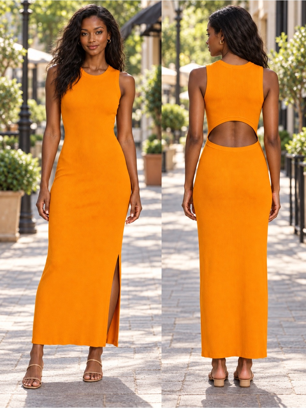 NWT New Rails Syd Ribbed Knit Dress In Marigold Size M